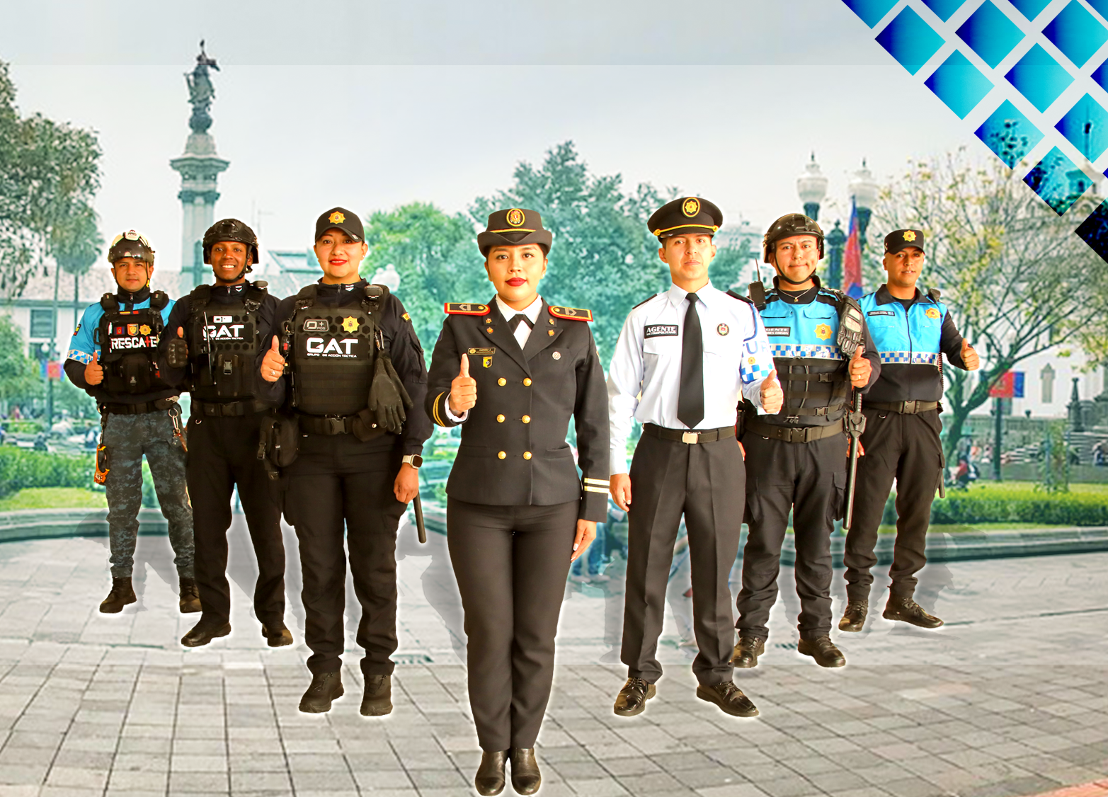 Agentes del CACMQ en servicio